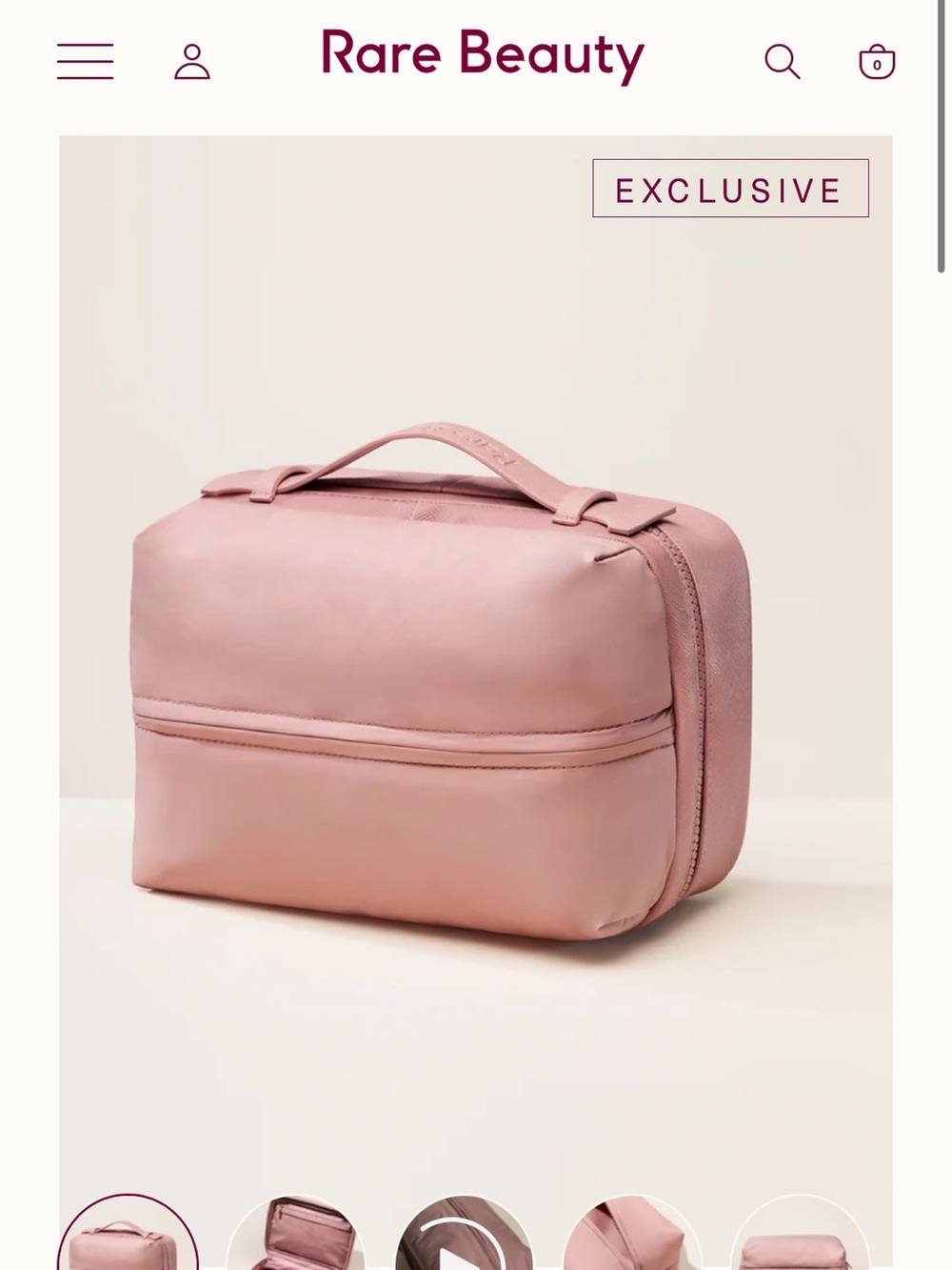 Rare Beauty Puffy Toiletry Bag - Mauve